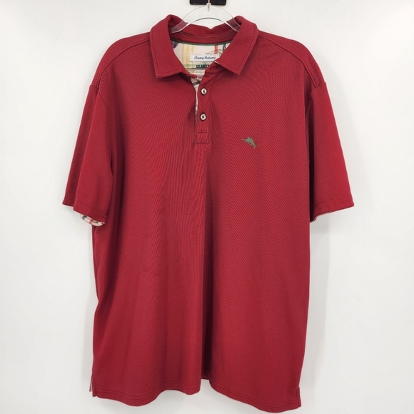 Tommy Bahama Other - Tommy Bahama Islandzone Pique Polo Shirt Mens Size XL Red Short Sleeve